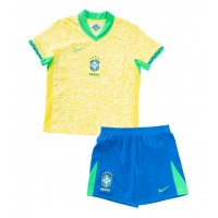 Camiseta Brasil Primera Equipación para niños Copa America 2024 manga corta (+ pantalones cortos)